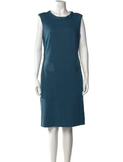 Pre-owned Escada Sport Cowl Neck Knee-length Dress In Green