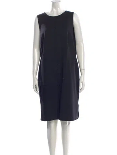 Pre-owned Escada Sport Crew Neck Knee-length Dress In Black