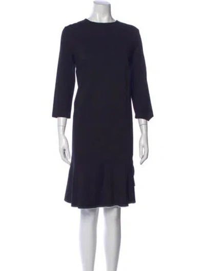 Pre-owned Escada Sport Crew Neck Knee-length Dress In Black