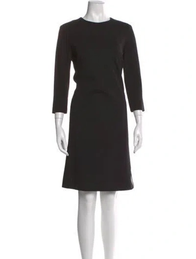 Pre-owned Escada Sport Crew Neck Knee-length Dress In Black