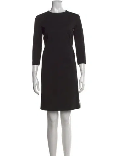 Pre-owned Escada Sport Crew Neck Knee-length Dress In Black