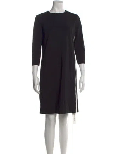 Pre-owned Escada Sport Crew Neck Knee-length Dress In Black