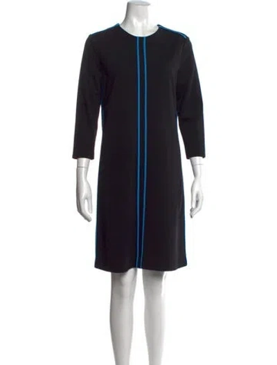 Pre-owned Escada Sport Crew Neck Knee-length Dress In Black