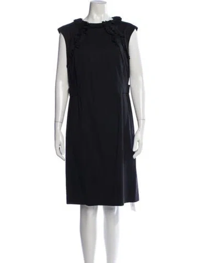 Pre-owned Escada Sport Crew Neck Knee-length Dress In Black