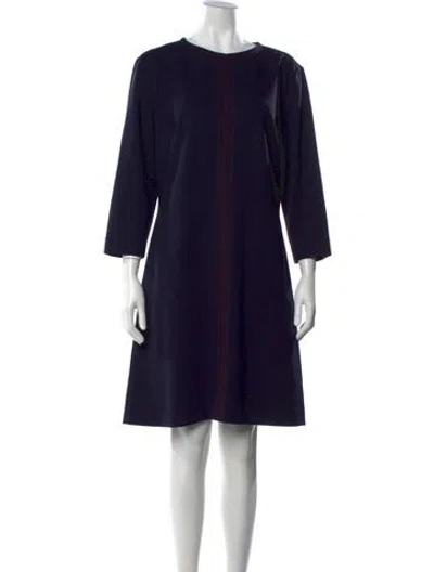 Pre-owned Escada Sport Crew Neck Knee-length Dress In Black