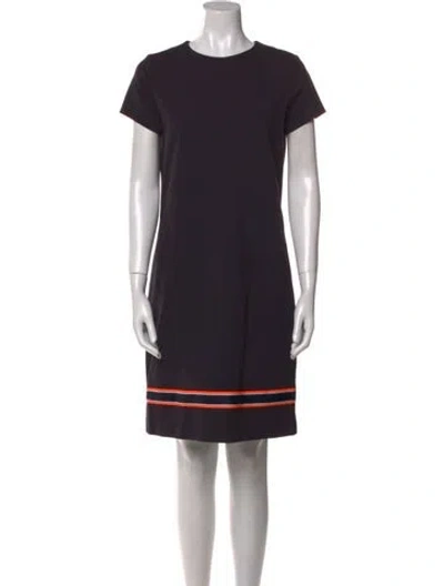 Pre-owned Escada Sport Crew Neck Knee-length Dress In Blue