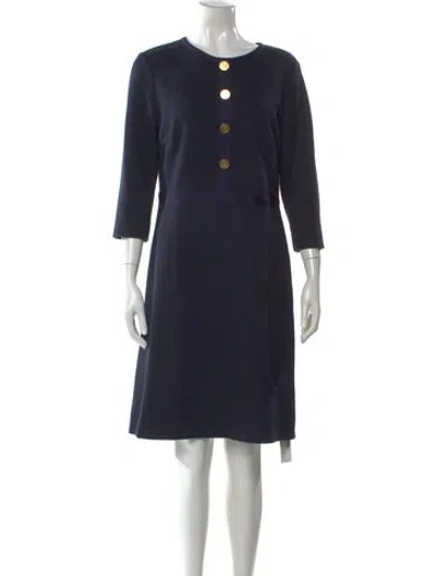 Pre-owned Escada Sport Crew Neck Knee-length Dress In Blue