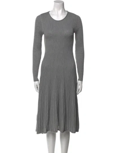 Pre-owned Escada Sport Crew Neck Knee-length Dress In Gray