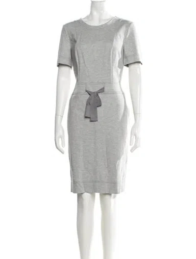 Pre-owned Escada Sport Crew Neck Knee-length Dress In Gray