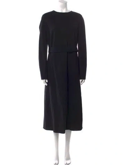 Pre-owned Escada Sport Crew Neck Midi Length Dress In Black