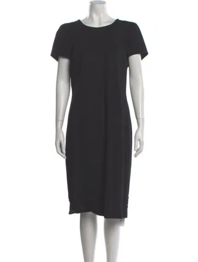 Pre-owned Escada Sport Crew Neck Midi Length Dress In Gray
