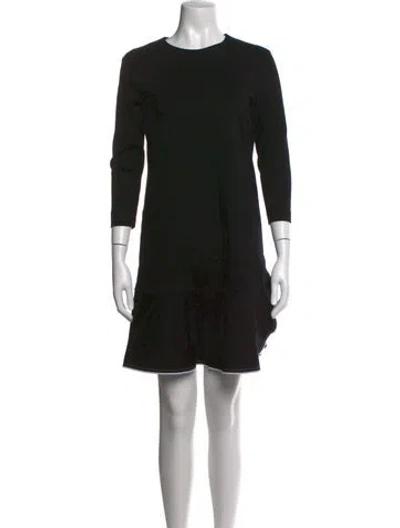 Pre-owned Escada Sport Crew Neck Mini Dress In Black