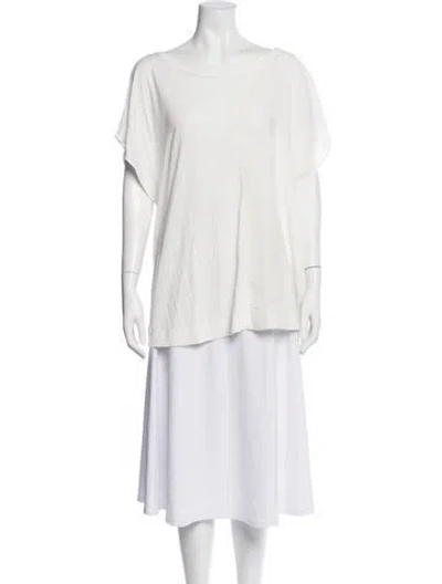 Pre-owned Escada Sport Crew Neck Short Sleeve Top In White