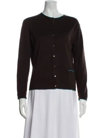 Pre-owned Escada Sport Crew Neck Sweater In Brown