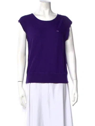 Pre-owned Escada Sport Crew Neck Sweater In Purple