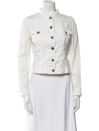 Pre-owned Escada Sport Denim Jacket In White