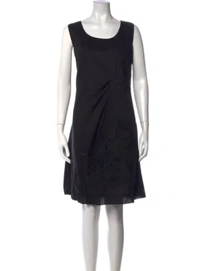 Pre-owned Escada Sport Floral Print Knee-length Dress In Black