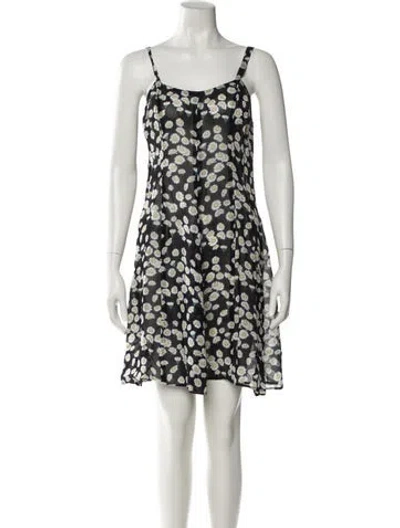 Pre-owned Escada Sport Floral Print Mini Dress In Neutral
