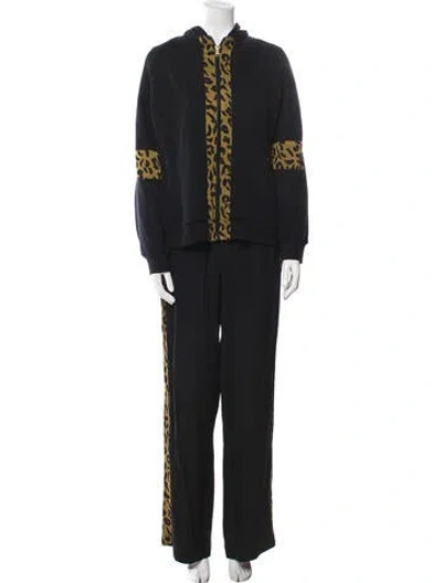 Pre-owned Escada Sport Graphic Print Pant Set In Black