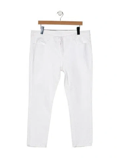 Pre-owned Escada Sport High-rise Straight Leg Jeans In White