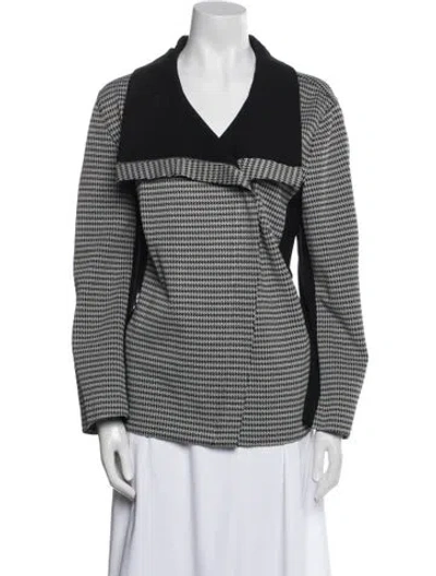Pre-owned Escada Sport Houndstooth Print Jacket In Multi