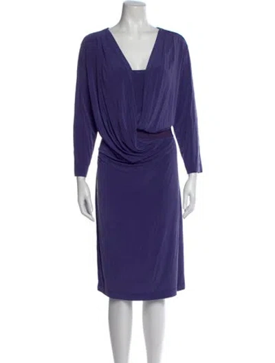 Pre-owned Escada Sport Jersey Knee-length Dress In Purple