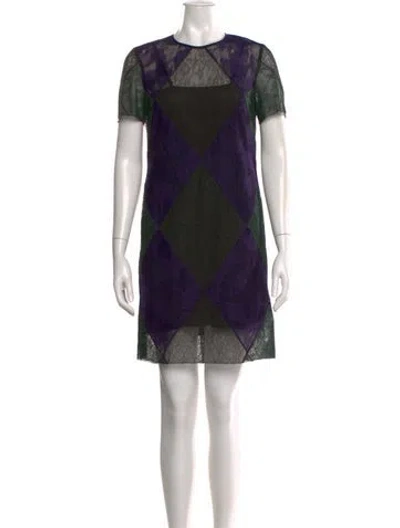 Pre-owned Escada Sport Lace Mini Dress In Black
