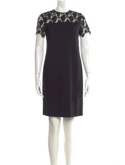Pre-owned Escada Sport Lace Pattern Knee-length Dress In Black