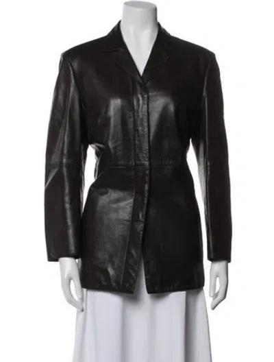 Pre-owned Escada Sport Lamb Leather Jacket In Brown