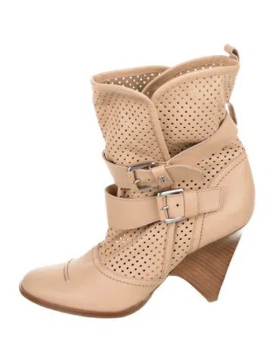 Pre-owned Escada Sport Leather Boots In Neutrals