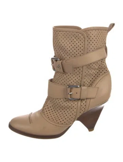 Pre-owned Escada Sport Leather Boots In Neutrals