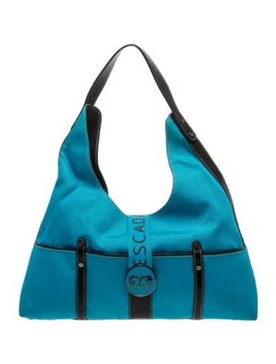 Pre-owned Escada Sport Leather Shoulder Bag In Blue