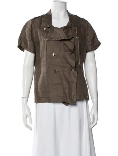 Pre-owned Escada Sport Linen Jacket In Gray