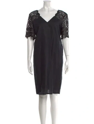 Pre-owned Escada Sport Linen Knee-length Dress In Black