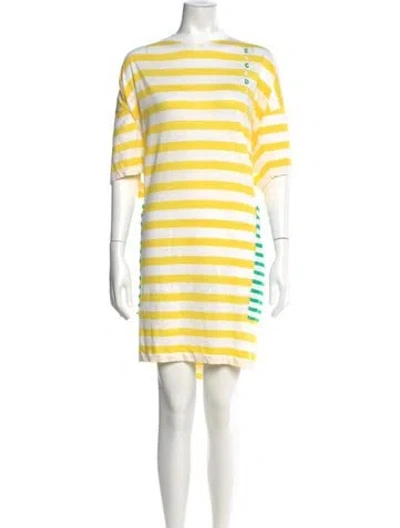 Pre-owned Escada Sport Linen Mini Dress W/ Tags In Yellow