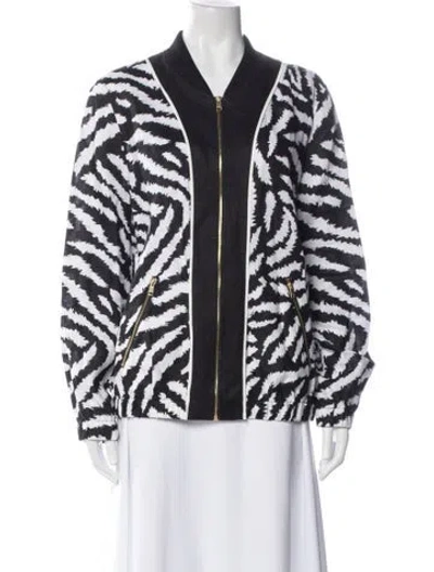 Pre-owned Escada Sport Linen Printed Jacket In Multi