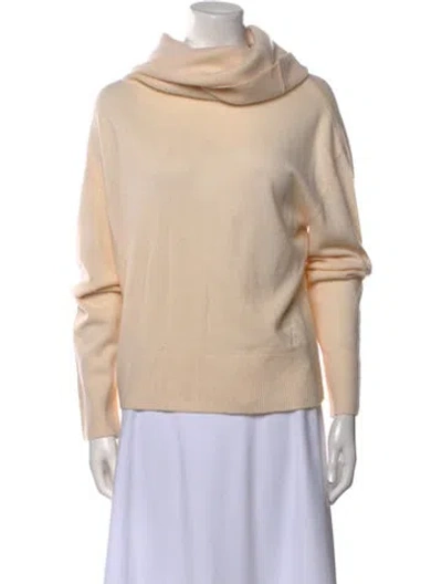 Pre-owned Escada Sport Merino Wool Cowl Neck Sweater In Neutral