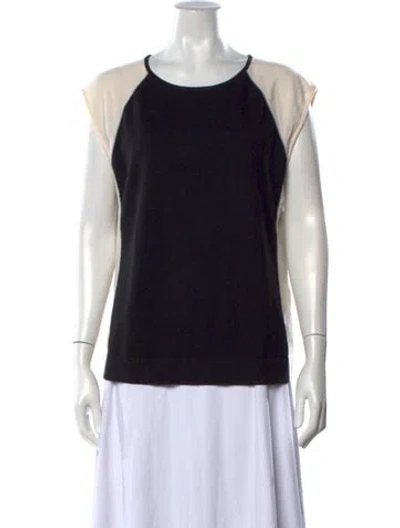 Pre-owned Escada Sport Merino Wool Crew Neck Sweater In Black