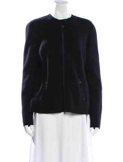 Pre-owned Escada Sport Merino Wool Crew Neck Sweater In Blue