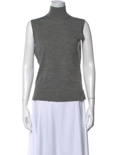 Pre-owned Escada Sport Merino Wool Turtleneck Sweater In Grey