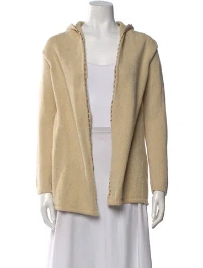 Pre-owned Escada Sport Merino Wool V-neck Sweater In Neutral