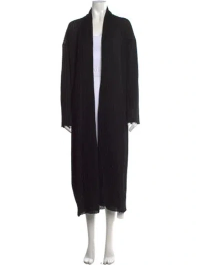 Pre-owned Escada Sport Open Front Sweater In Black