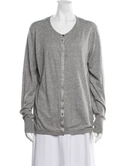 Pre-owned Escada Sport Open Front Sweater In Grey
