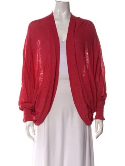 Pre-owned Escada Sport Open Front Sweater In Pink