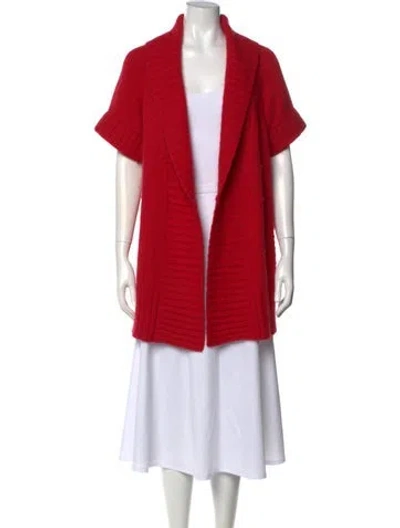 Pre-owned Escada Sport Open Front Sweater In Red