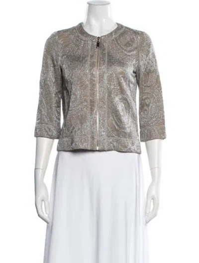Pre-owned Escada Sport Paisley Print Jacket In Neutral