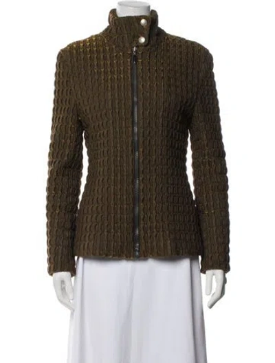 Pre-owned Escada Sport Patterned Jacket In Green