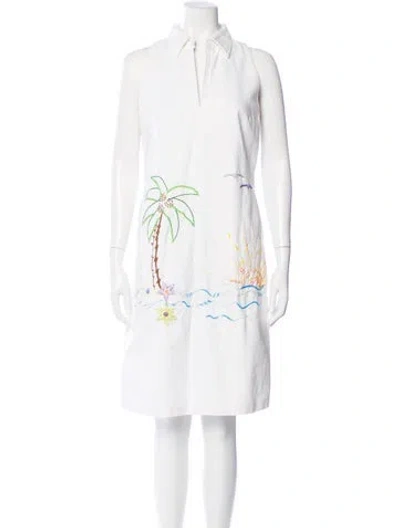 Pre-owned Escada Sport Printed Knee-length Dress In Neutral