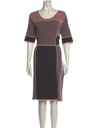 Pre-owned Escada Sport Printed Knee-length Dress In Pink