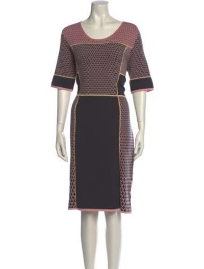 Pre-owned Escada Sport Printed Knee-length Dress In Pink